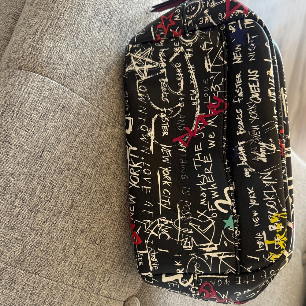 DKNY Black Multicolor Graffiti Backpack